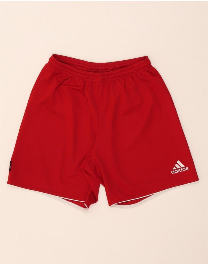 Adidas Mens Climalite Sport Shorts Pequeño Rojo Poliéster