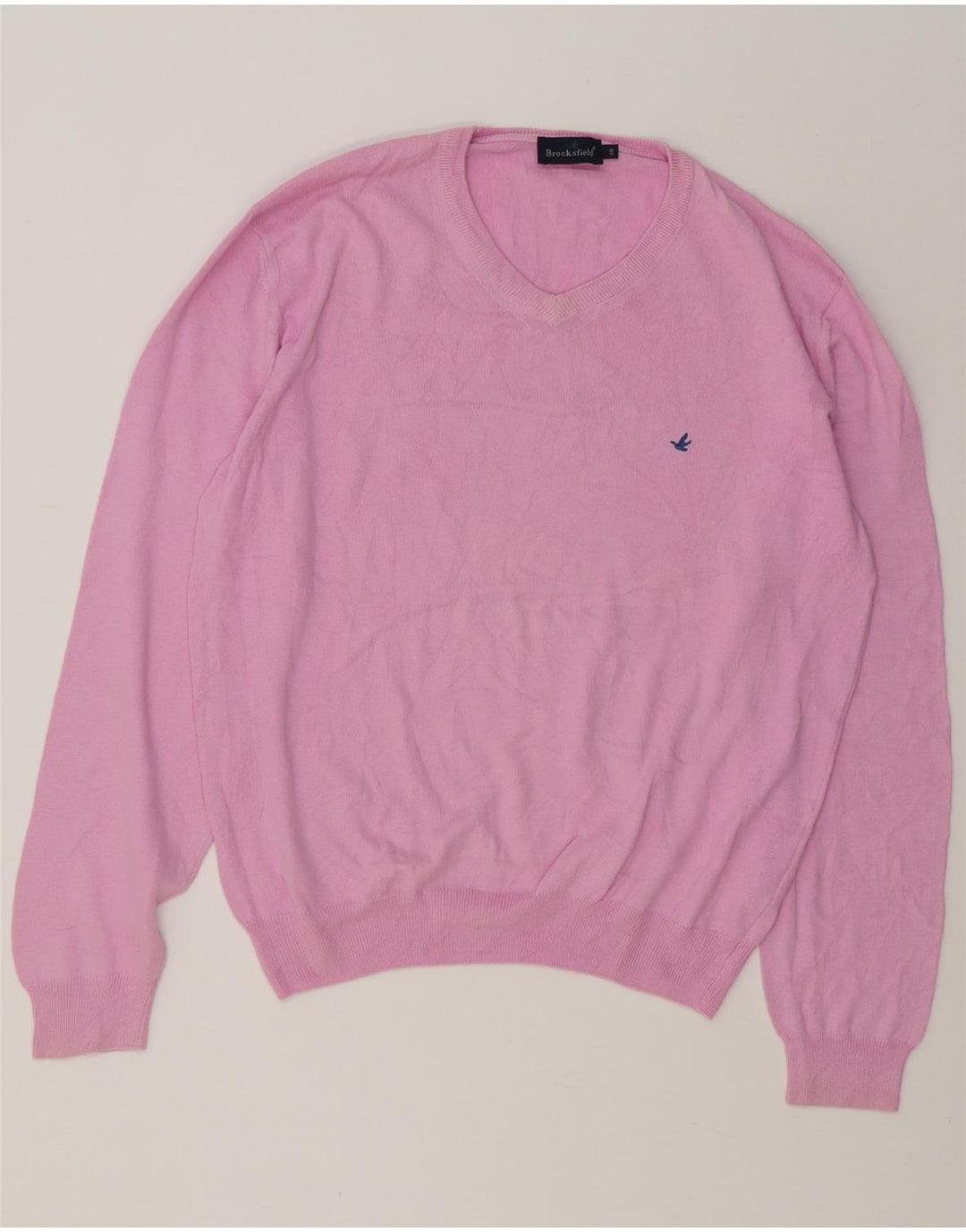Brooksfield Jersey con cuello en V para hombre IT 48 Algodón rosa medio