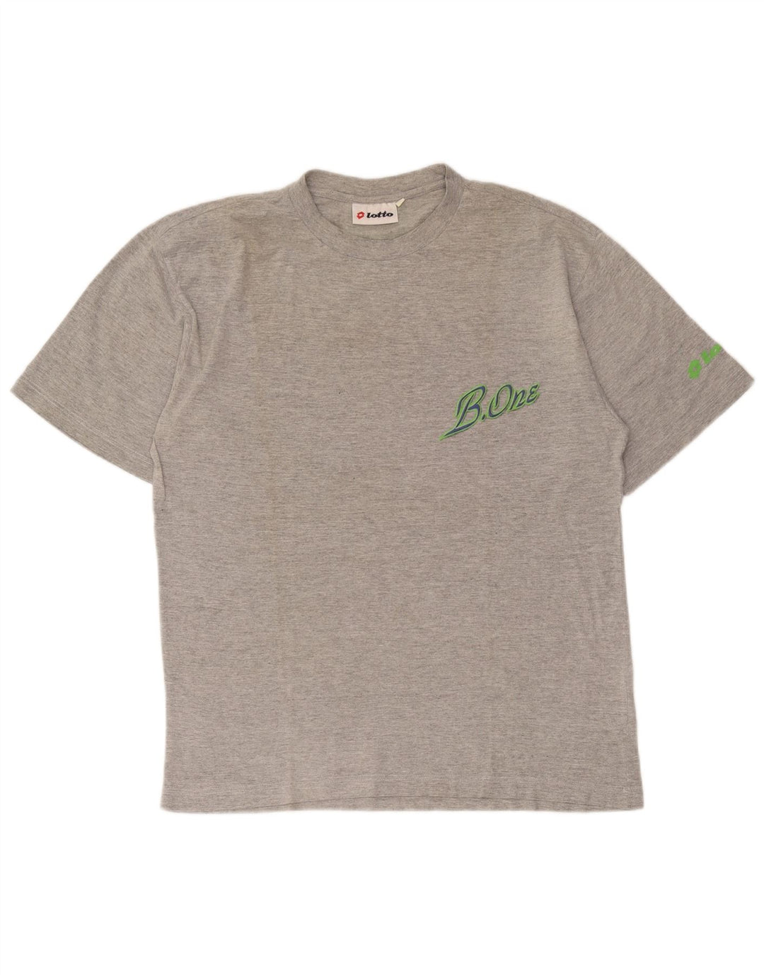 Lotto Hombre Camiseta Gráfica Top Algodón Gris Medio