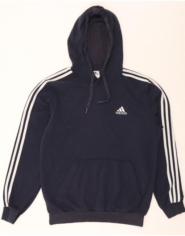 Adidas Hombre Sudadera Con Capucha Jumper Medium Azul Marino Algodón