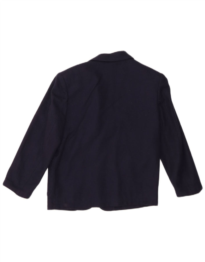Benetton Chaqueta Americana De 2 Botones Para Niño 10-11 Años Mediana Lana Azul Marino