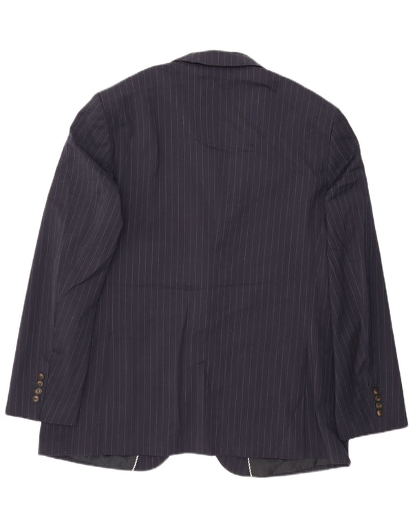 Marks & Spencer Chaqueta tipo blazer larga para hombre UK 46 3XL Azul marino Rayas diplomáticas