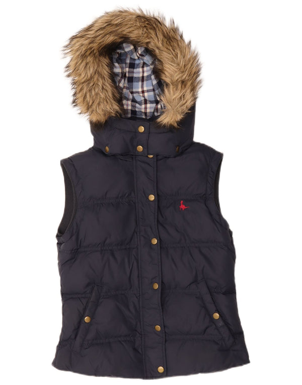 Chaleco acolchado con capucha para mujer Joules UK 8 Small Azul marino