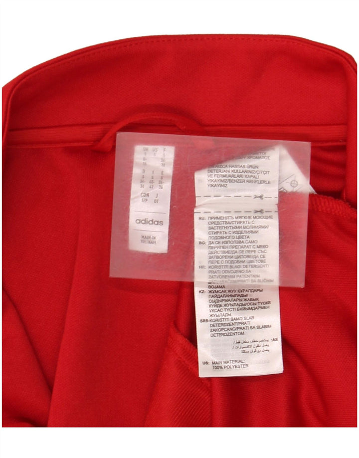 Adidas Mujer Aeroready Chándal Top Chaqueta Reino Unido 8/10 Pequeño Rojo Poliéster