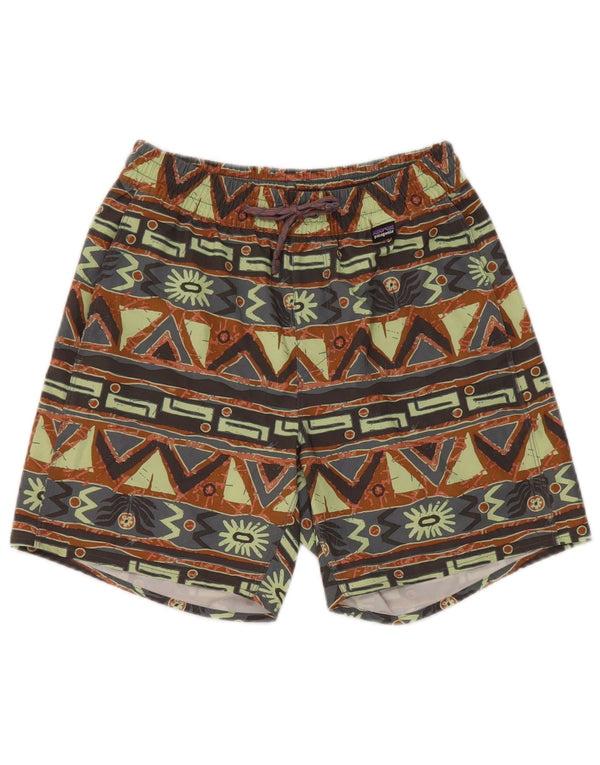 Patagonia Pantalones cortos deportivos para mujer UK 6 XS Poliéster geométrico multicolor