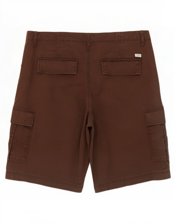 Jack & Jones Mens Cargo Shorts Large W34 Algodón Marrón