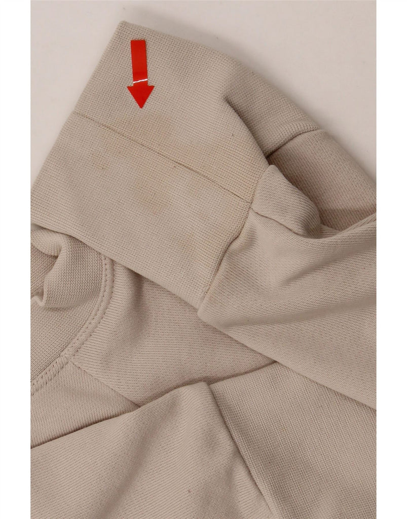 NIKE Womens Dri Fit Graphic Oversized Sweatshirt Jumper UK 14 Medium Beige Vintage Nike and Second-Hand Nike from Messina Hembry 