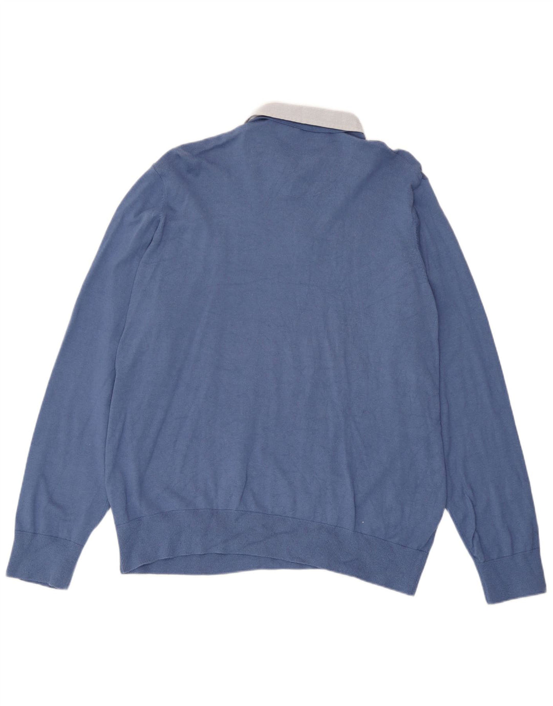 Marks & Spencer Jersey con cuello en V para hombre XL Algodón azul