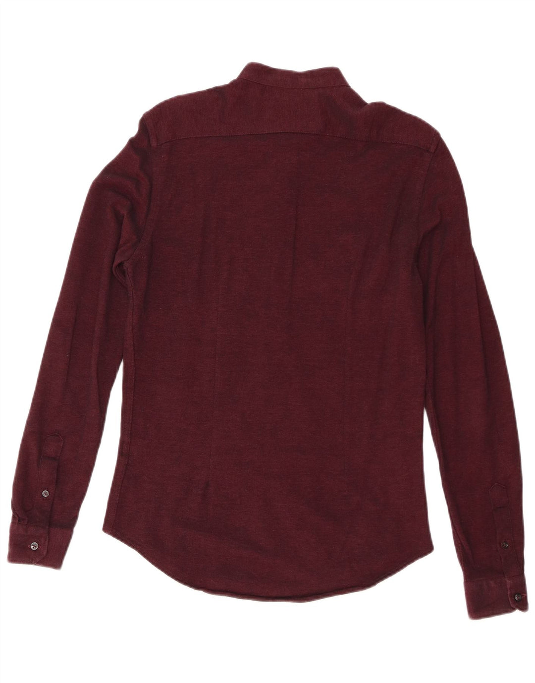 Zara Hombre Camisa Slim Fit Pequeña Granate