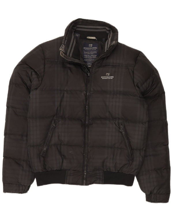 Scotch & Soda Chaqueta acolchada Amsterdam Couture para hombre UK 38 Medium Black Check