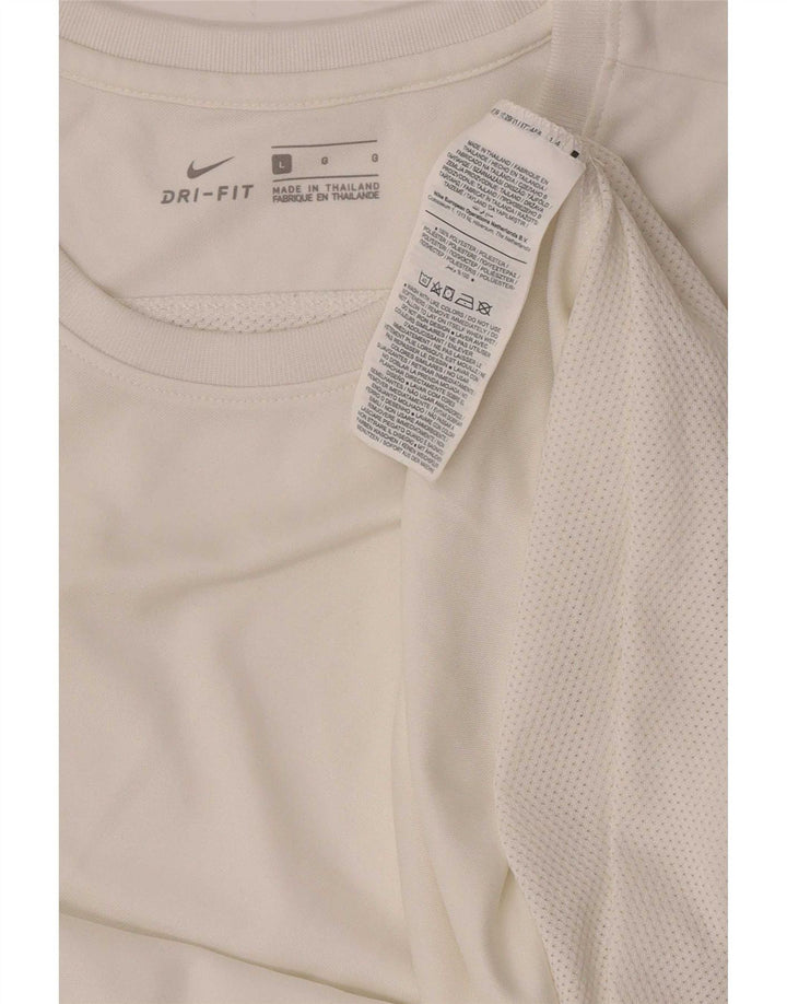 Nike - Camiseta Dri Fit para hombre, talla grande, poliéster blanco