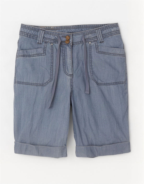 Bermudas para mujer M&Co UK 40 Large W32 Algodón azul