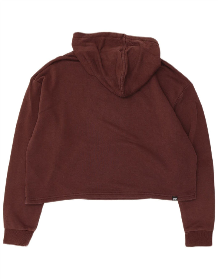 Puma Mujer Crop Oversize Sudadera con capucha Jumper UK 10 Small Marrón Algodón