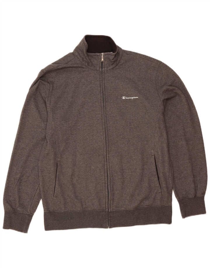 Champion Chaqueta de chándal para hombre 2XL Algodón moteado gris
