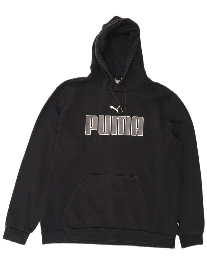 PUMA Sudadera con capucha gráfica para hombre XL Algodón negro