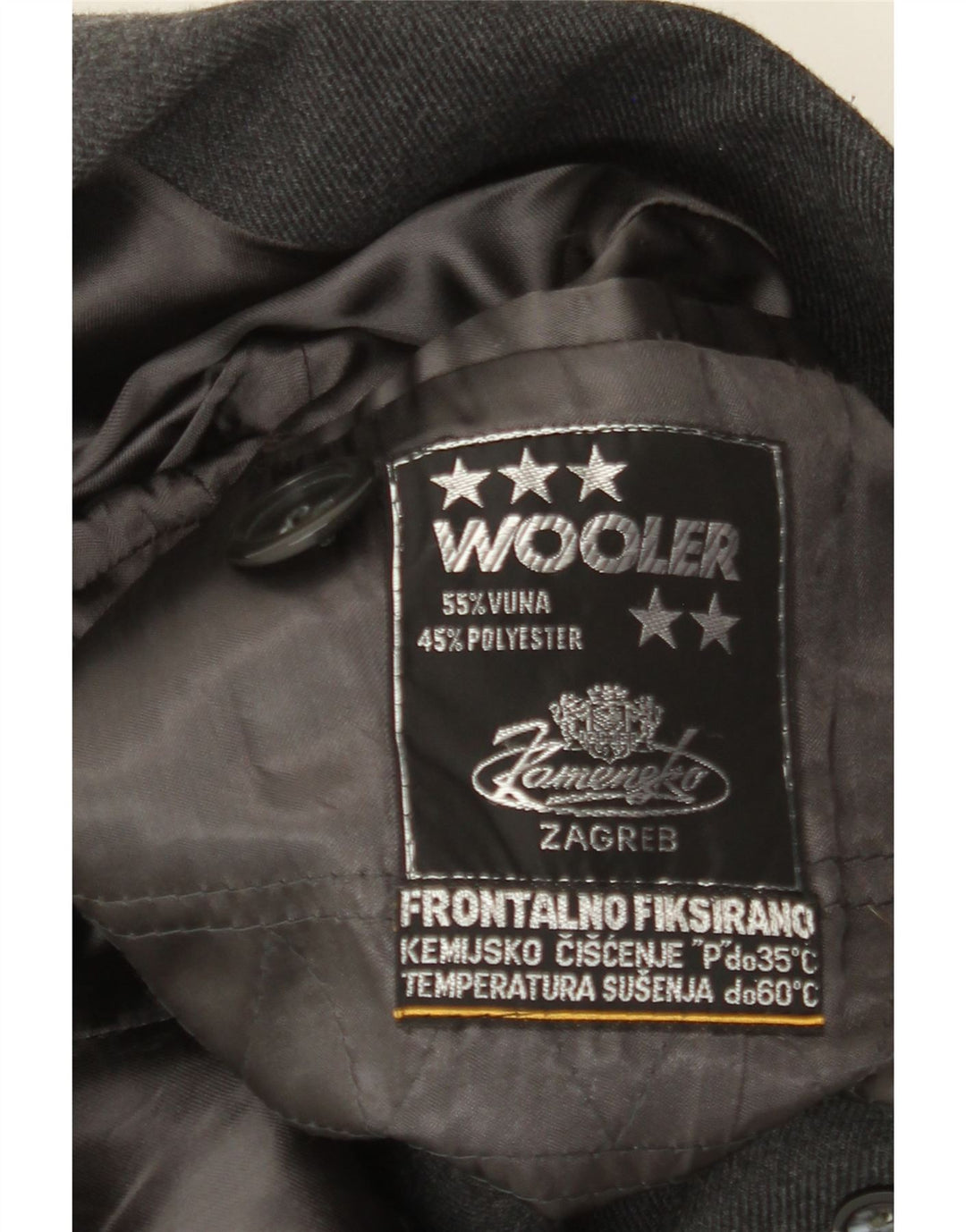 Vintage mujer abrigo Reino Unido 10 pequeña lana gris