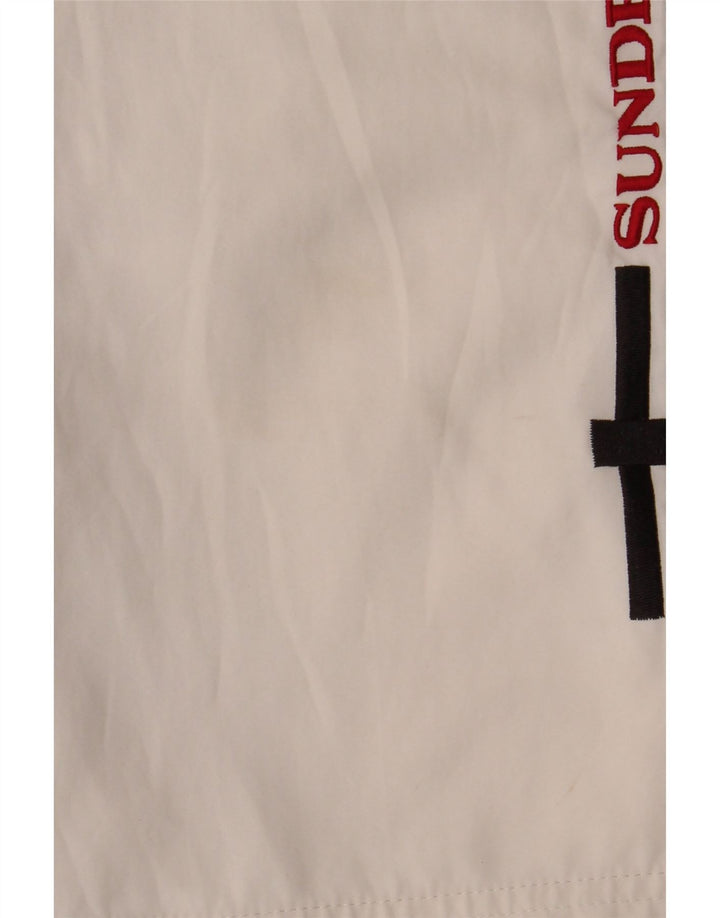 Sundek Bañador con gráfico para hombre, talla grande, poliéster blanco