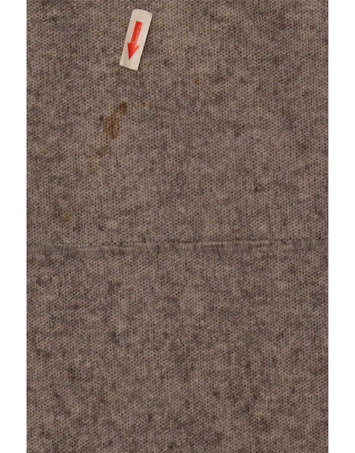 Zara Mujer Abrigo Extragrande UK 10 Pequeño Gris Moteado