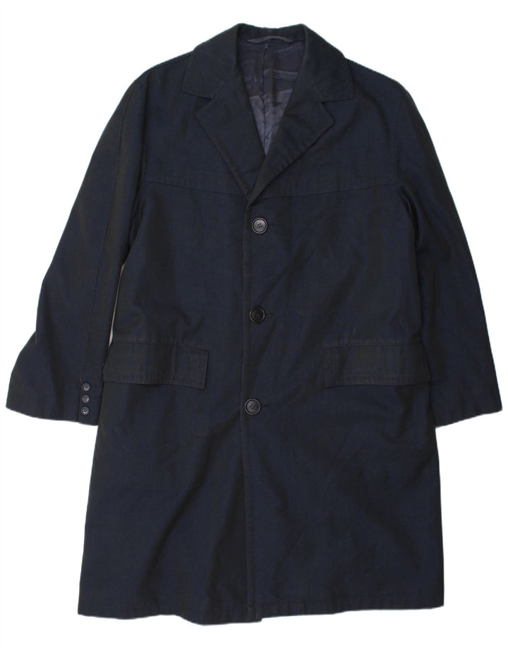 Abrigo Senator para hombre UK 38 Lana azul marino medio