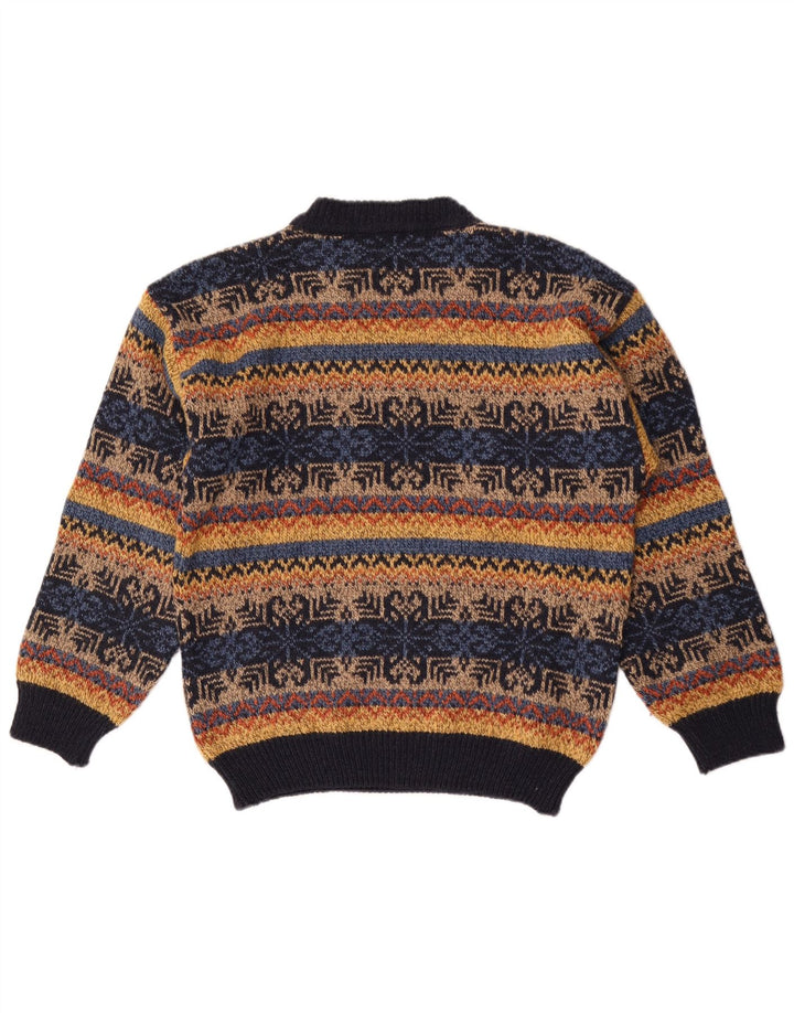 Vintage hombres tortuga cuello jersey suéter IT 50 medio multicolor