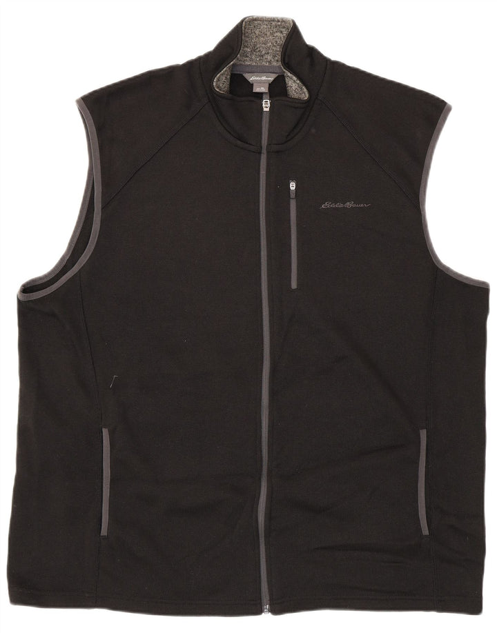 EDDIE BAUER Chaqueta de chándal sin mangas para hombre XL Poliéster negro