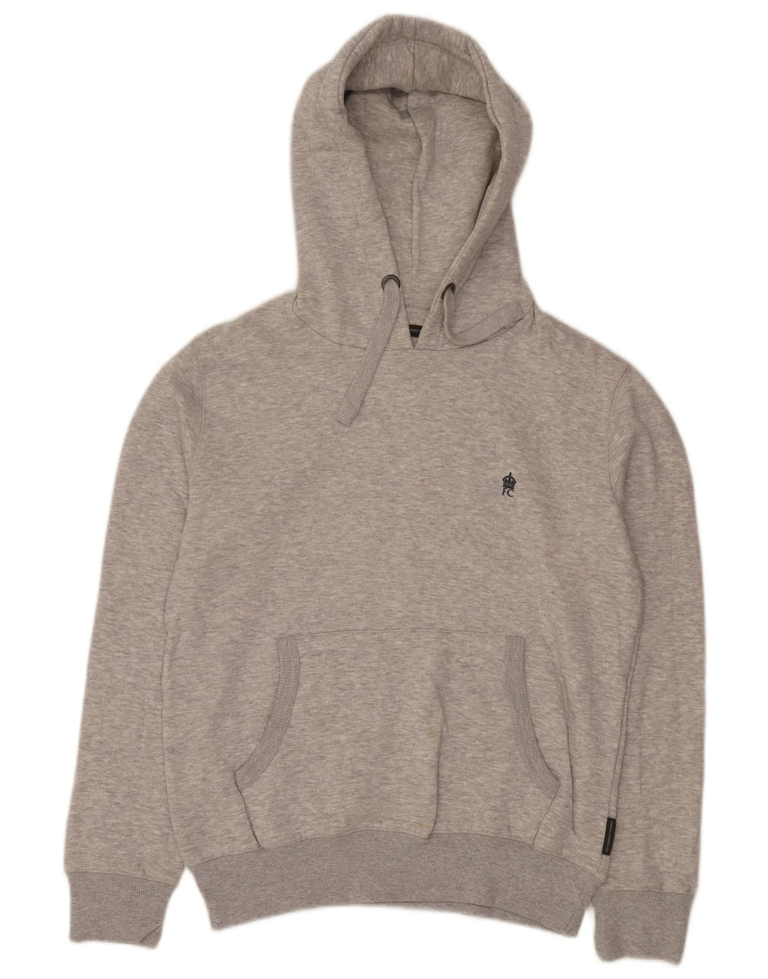 French Connection Jersey con capucha para hombre de algodón moteado gris pequeño