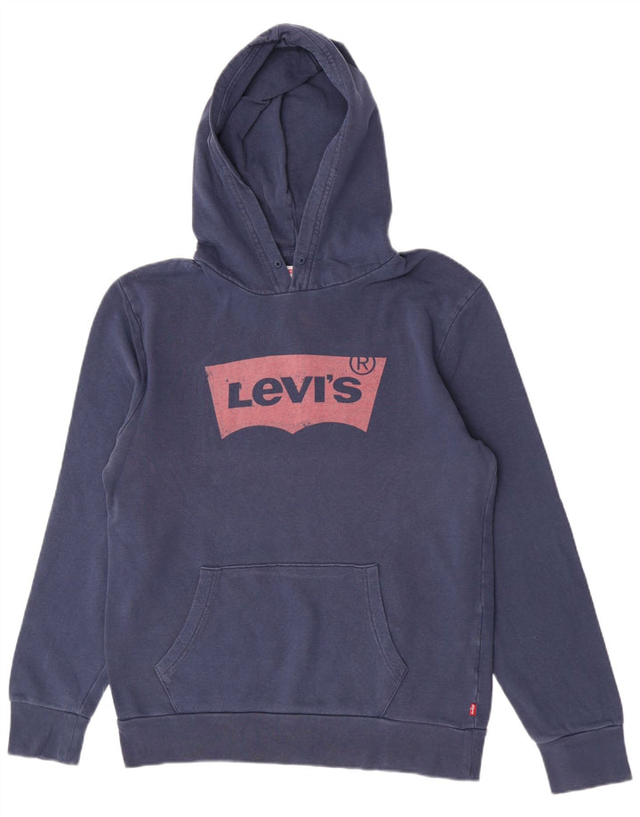 Levi's Hombre Sudadera Con Capucha Gráfica Jersey De Algodón Azul Marino Mediano
