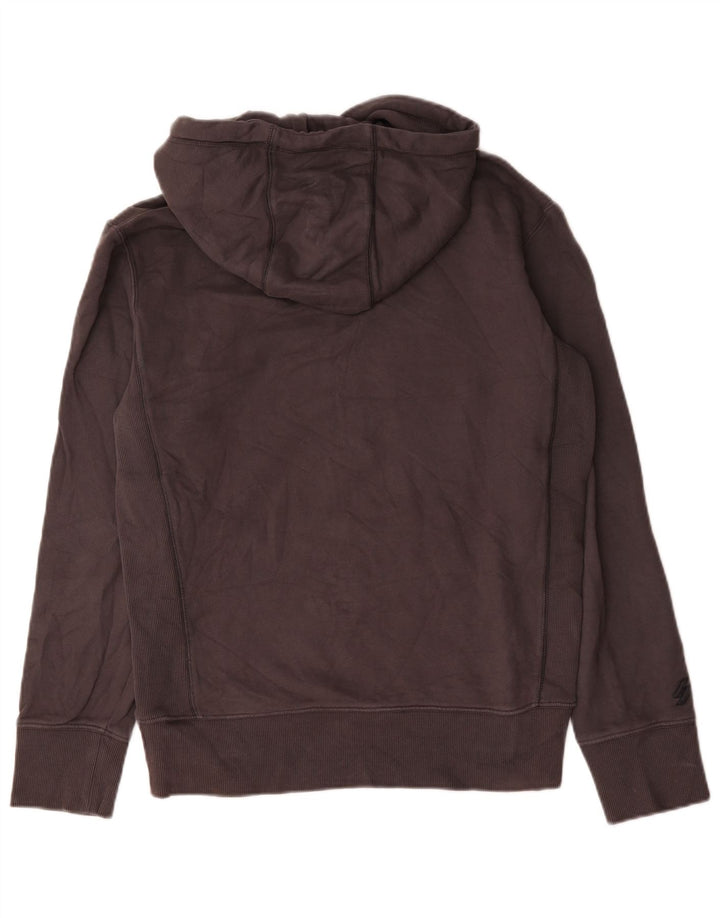 Superdry Jersey con capucha para hombre, talla pequeña, algodón gris