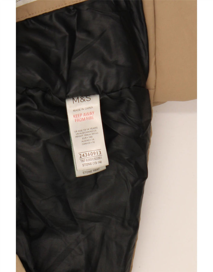 Marks & Spencer Chaqueta cortavientos con capucha para niño 13-14 años Poliamida beige