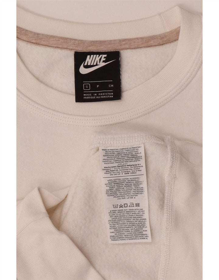 Nike - Sudadera para mujer, talla 10, algodón blanco pequeño