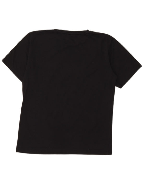 Puma Womens Graphic T-Shirt Top UK 12 Medium Black Polyester
