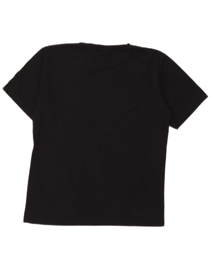Puma Mujer Camiseta Gráfica Top UK 12 Mediano Negro Poliéster