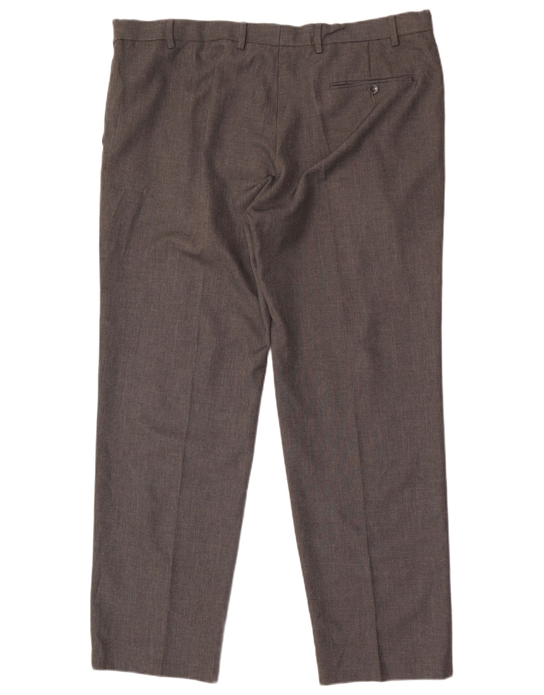 MARKS & SPENCER Pantalón de traje recto para hombre W42 L31 Poliéster gris