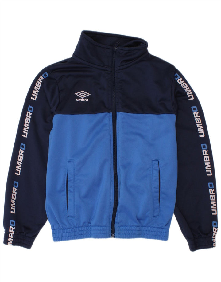UMBRO Chaqueta de chándal con gráfico para niños 7-8 años Azul marino Colorblock