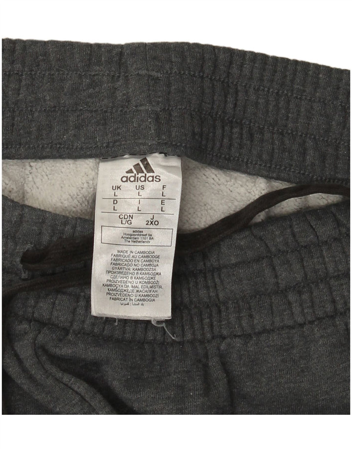 ADIDAS Hombre Chándal Pantalones Joggers Grande Gris Algodón