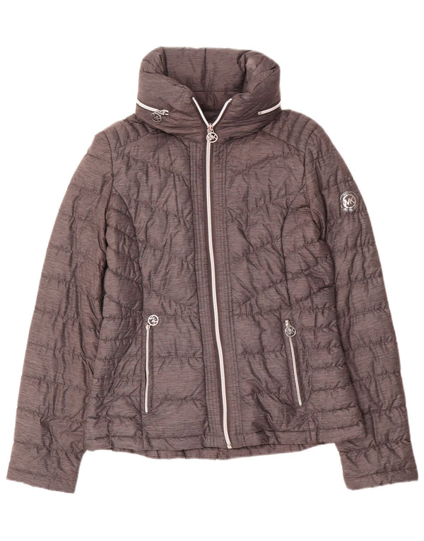 Michael Kors Chaqueta acolchada para mujer UK 10 Small Grey Nylon