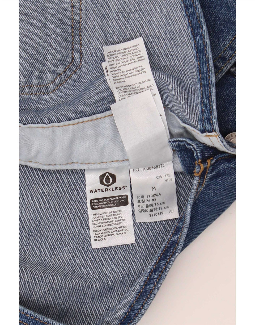 Levi's Mens Cargo Peto Jeans Medio W36 L30 Algodón Azul