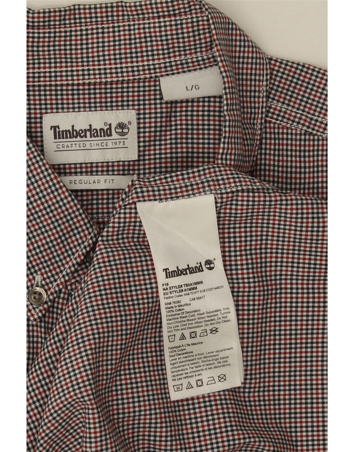 Timberland Camisa Regular Fit para Hombre Algodón A Cuadros Multicolor Grande