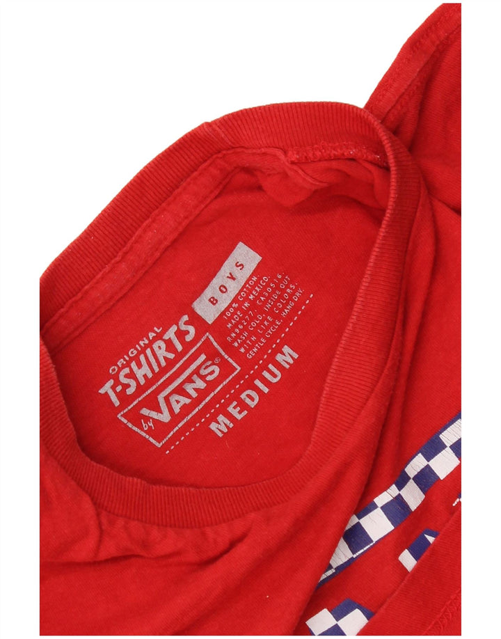 Vans Camiseta gráfica para niño Top 10-11 años Mediano Rojo Algodón