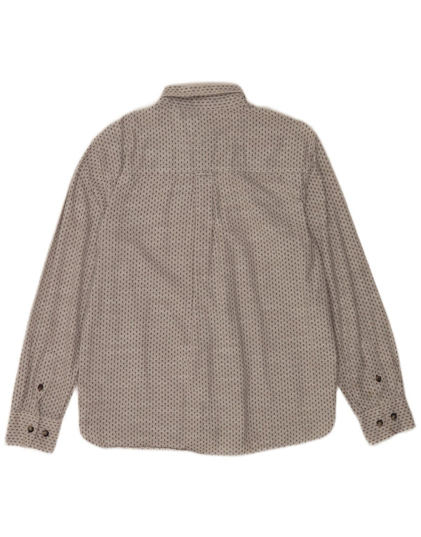 Camisa de hombre Fat Face de algodón con lunares gris medio