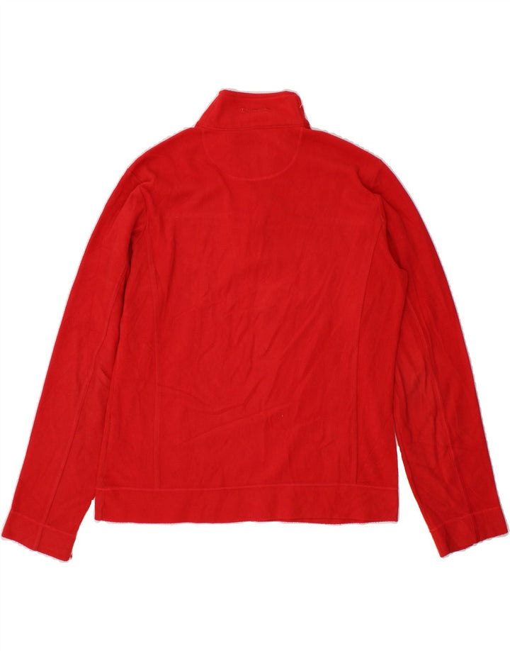 CHAMPION Womens Zip Neck Fleece Jumper UK 16 Large Red Polyester Vintage Champion and Second-Hand Champion from Messina Hembry 