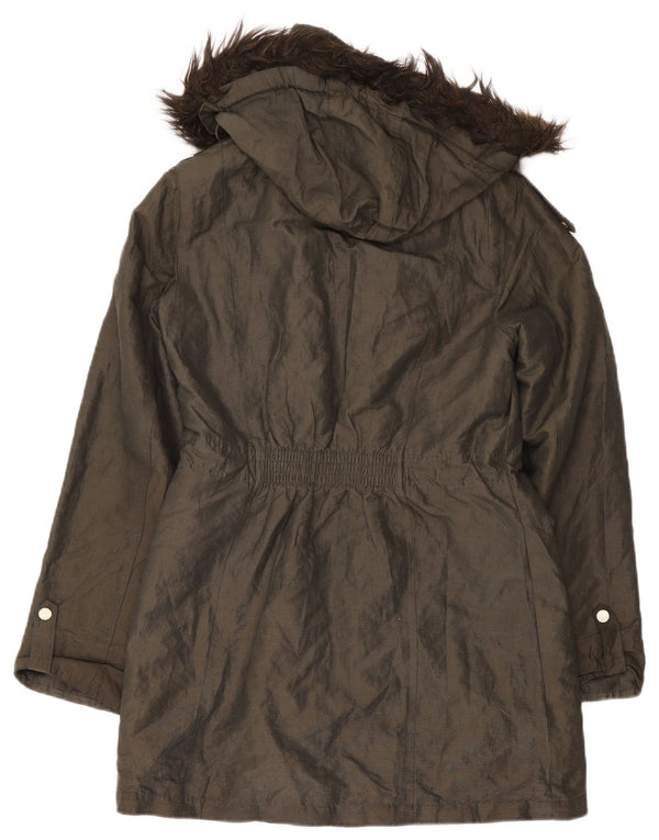 Marks & Spencer Chaqueta militar con capucha Per Una para mujer UK 10 Small Khaki