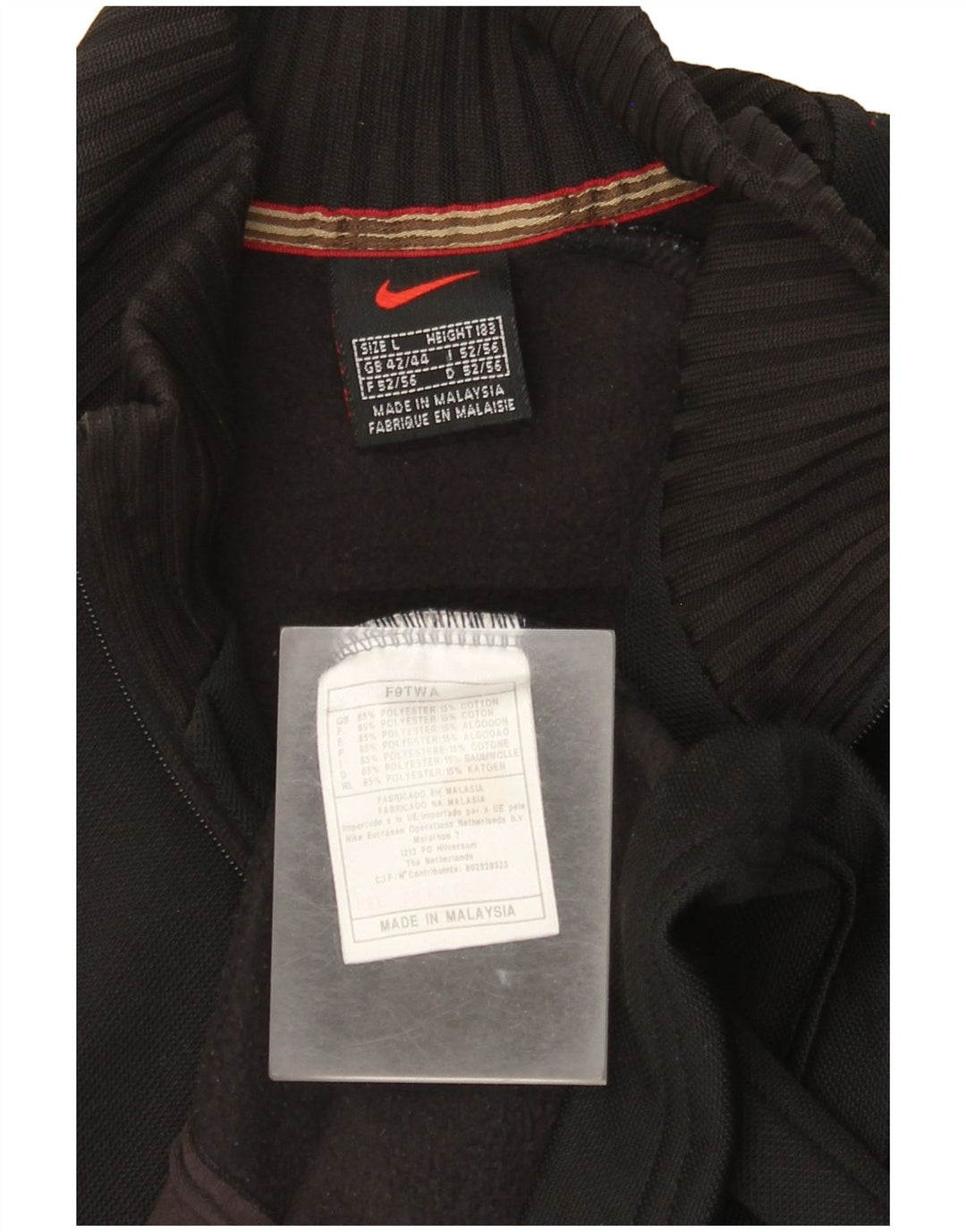 Nike - Chaqueta de chándal para hombre, talla 42/44, poliéster negro grande