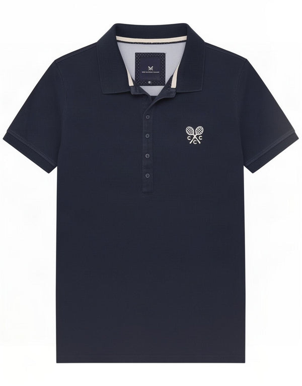 Crew Clothing Polo para mujer UK 10 Small Azul marino Algodón