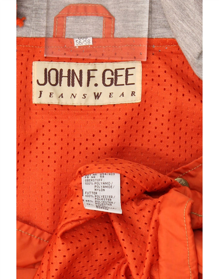 JOHN F GEE Chaqueta anorak con capucha y gráfico para hombre EU 56 3XL Poliamida naranja