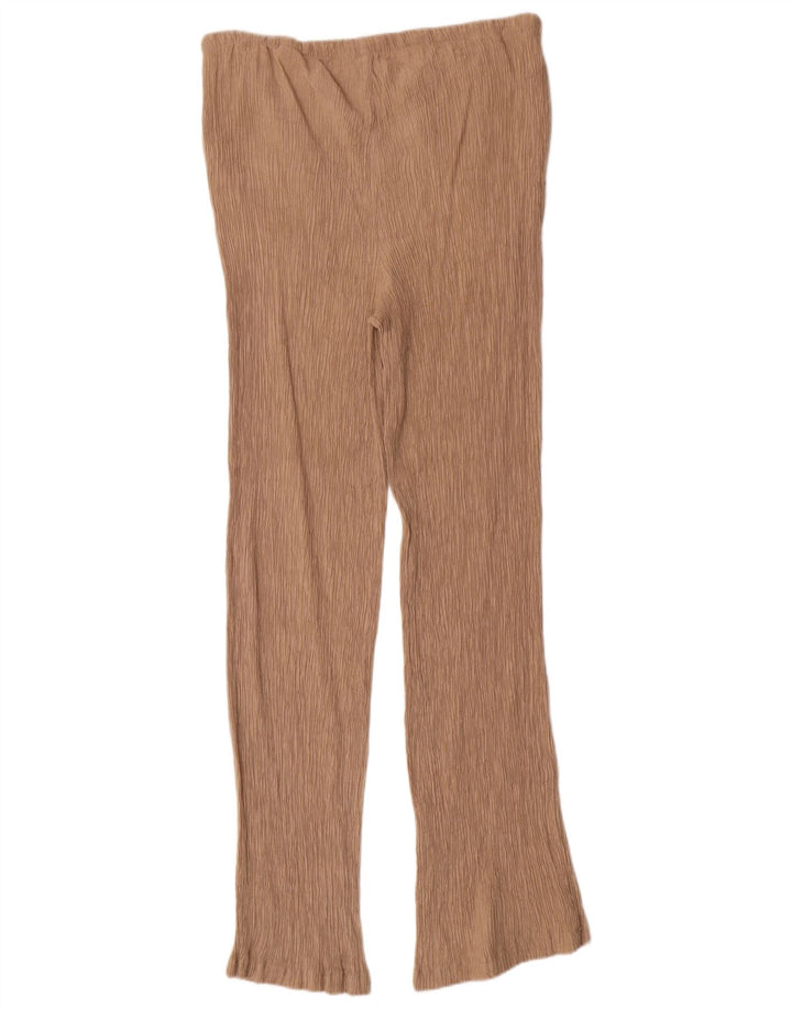 ZARA Pantalón Chándal Mujer UK 46 Large Viscosa Beige