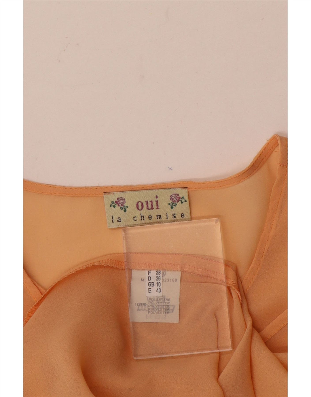 Oui Blusa para mujer UK 10 Small Naranja Poliéster