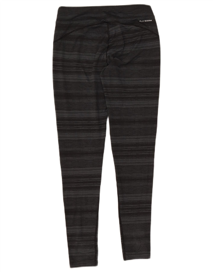 REEBOK Leggings para mujer Reino Unido 10 Pequeño Gris Poliéster a rayas