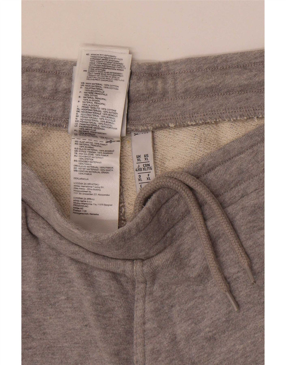 Adidas Pantalones cortos deportivos para hombre XL Gris Algodón