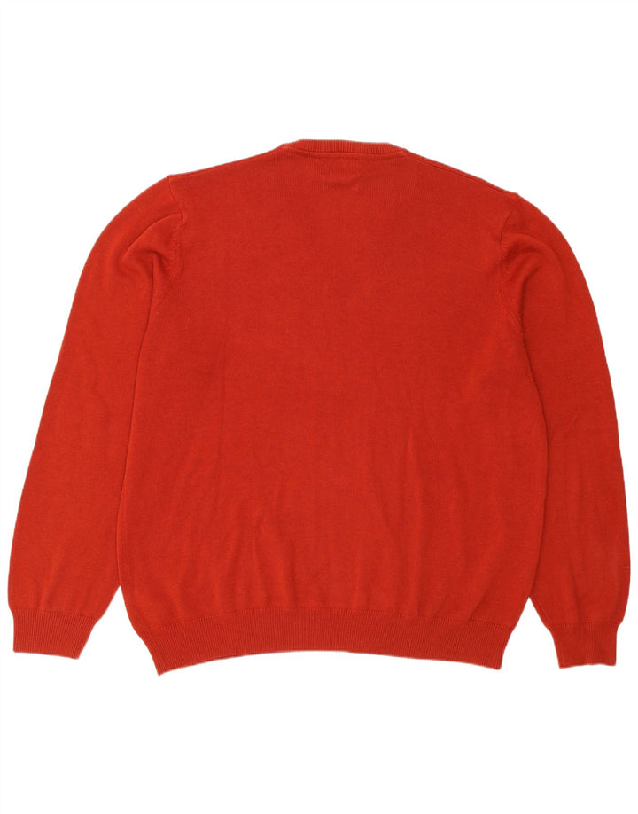 Marks & Spencer Jersey con cuello en V para hombre XL Algodón rojo